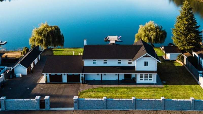 Lakefront home with dock at 20543 28th Avenue, Langley