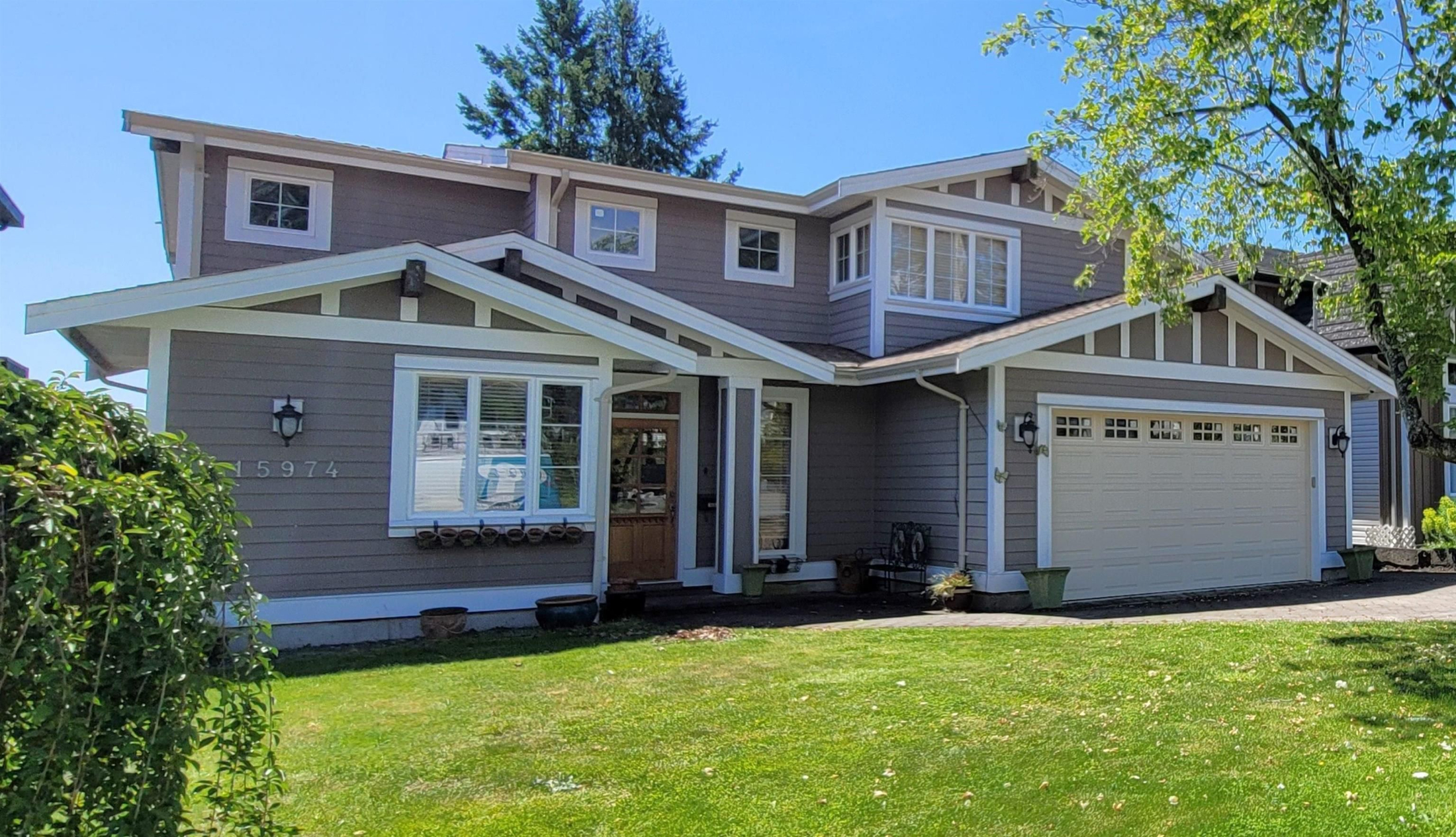 Rear outdoor space of a residential property in Surrey, BC.