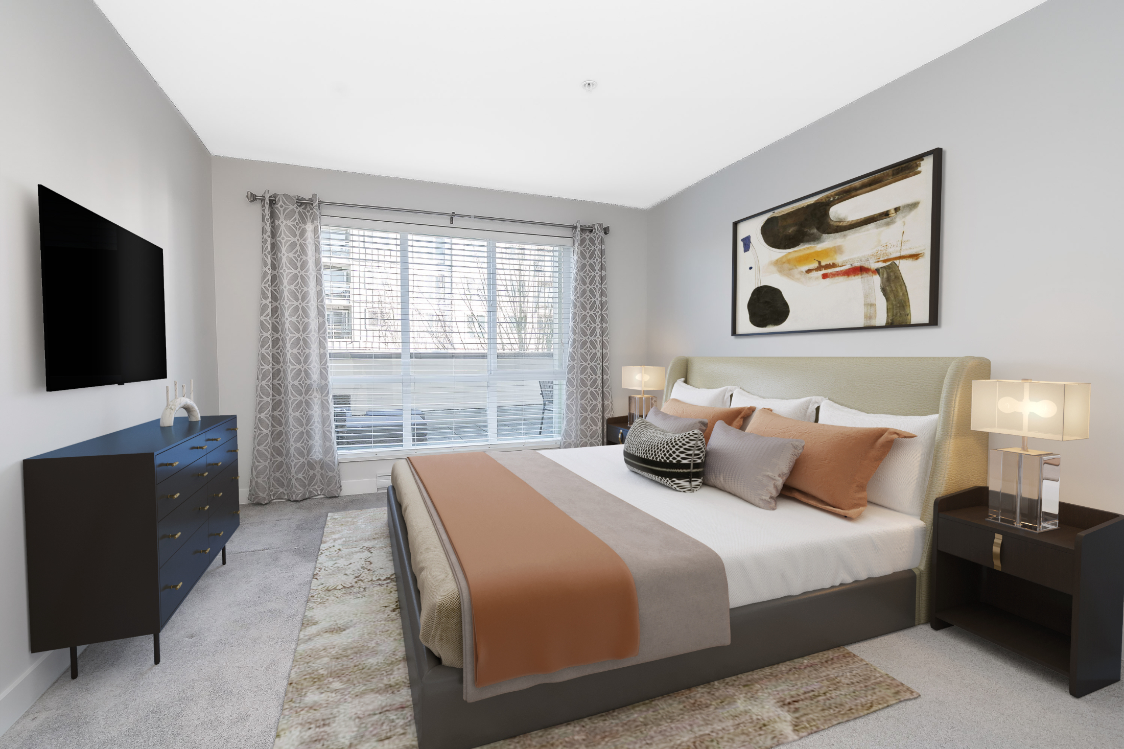 Spacious 1,010 sq ft condo interior in South Surrey Morgan Creek area