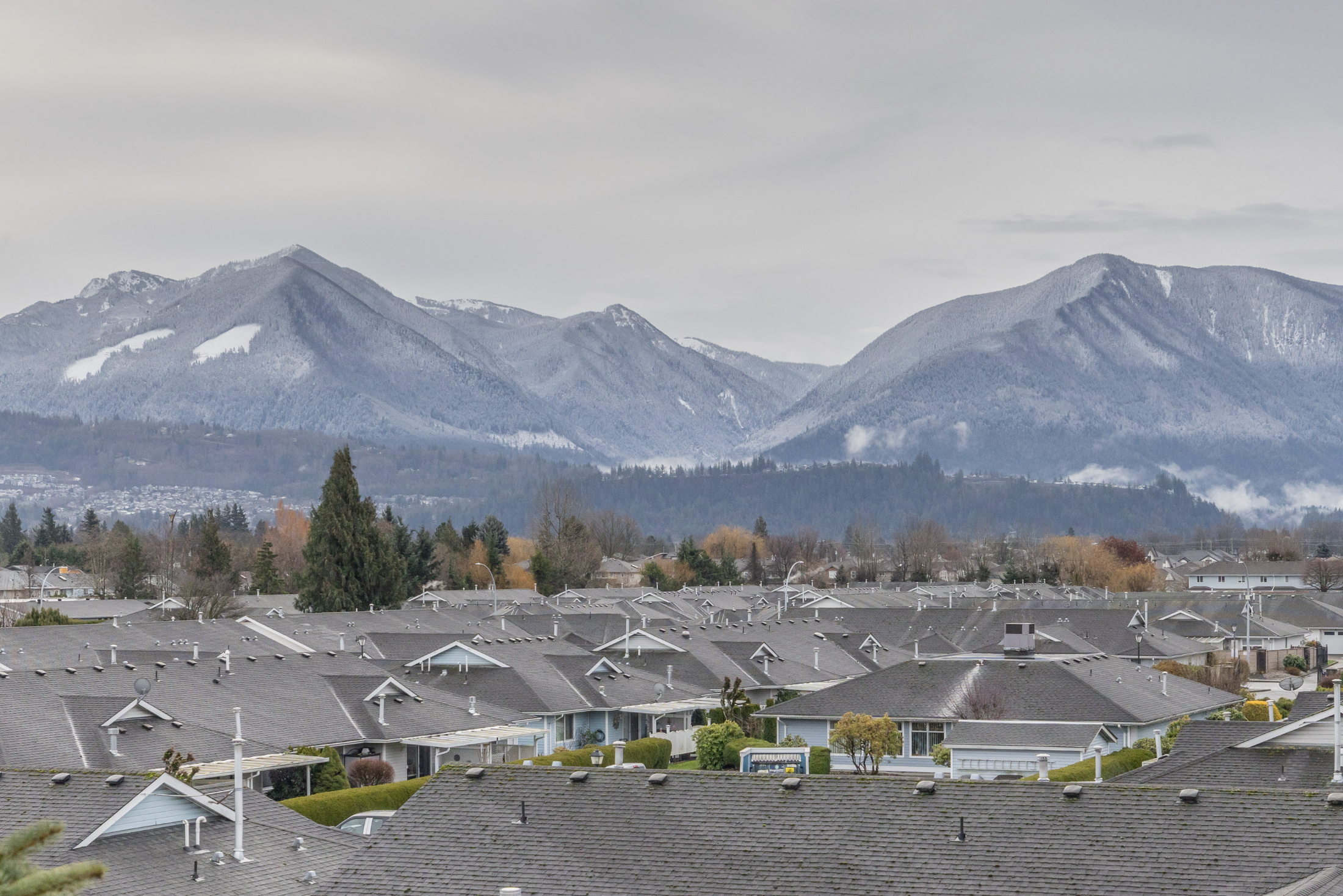 Aerial mountain view British Columbia