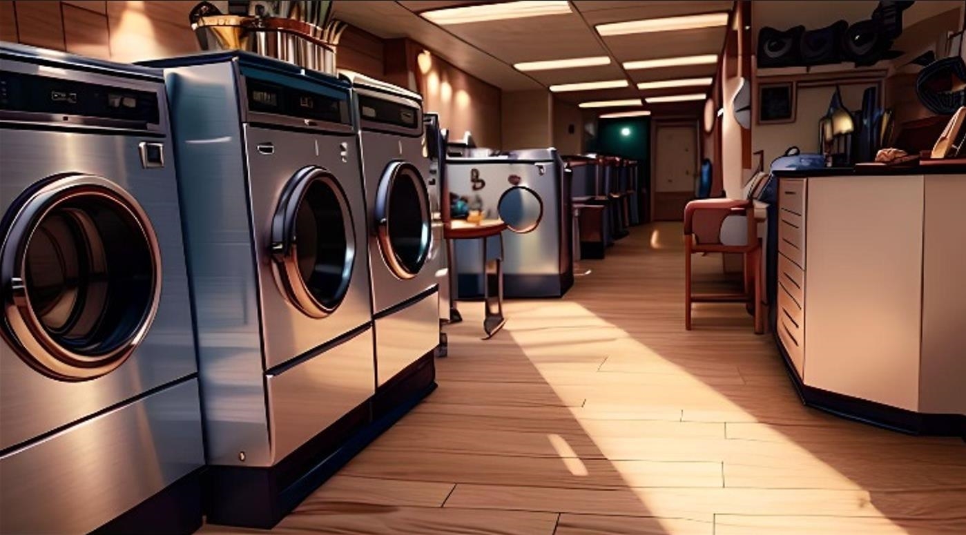 Interior view of coin laundry business in Richmond – sold by South Surrey realtor